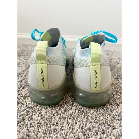 Nike Vapormax Flyknit 3 Pure Platinum Baltic Blue women's size 9 - Picture 5 of 7